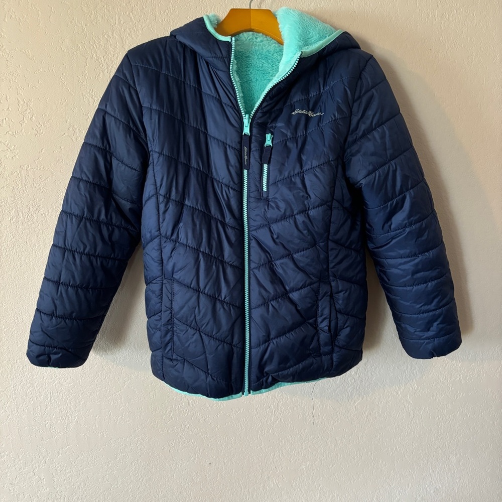 Eddie Bauer reversible hooded  jacked size L 14/16